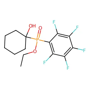 Ethyl (1-hydroxycyclohexyl)(pentafluorophenyl)phosphinate structure
