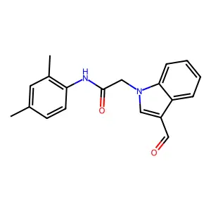 N-(2,4-dimethylphenyl)-2-(3-formyl-1H-indol-1-yl)acetamide structure