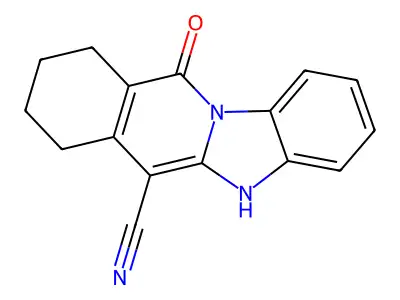 11-Oxo-5,7,8,9,10,11-hexahydrobenzimidazo[1,2-b]isoquinoline-6-carbonitrile structure
