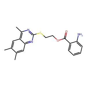 2-[(4,6,7-Trimethylquinazolin-2-yl)sulfanyl]ethyl 2-aminobenzoate structure
