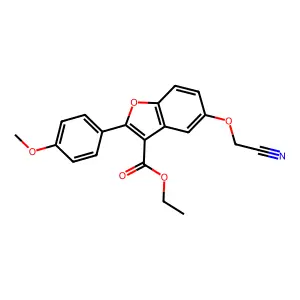 Ethyl 5-(cyanomethoxy)-2-(4-methoxyphenyl)-1-benzofuran-3-carboxylate structure