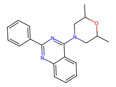 2,6-Dimethyl-4-(2-phenylquinazolin-4-yl)morpholine structure