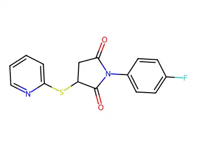 1-(4-Fluorophenyl)-3-(pyridin-2-ylsulfanyl)pyrrolidine-2,5-dione structure