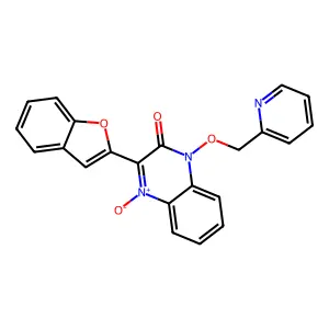 3-(1-Benzofuran-2-yl)-4-oxido-1-(pyridin-2-ylmethoxy)quinoxalin-4-ium-2-one structure