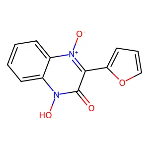 3-(Furan-2-yl)-1-hydroxy-4-oxidoquinoxalin-4-ium-2-one structure