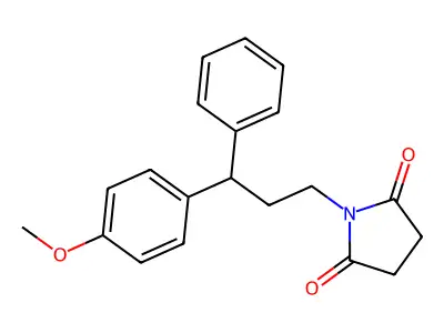1-[3-(4-Methoxyphenyl)-3-phenylpropyl]pyrrolidine-2,5-dione structure