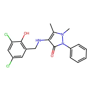 4-[(3,5-Dichloro-2-hydroxyphenyl)methylamino]-1,5-dimethyl-2-phenyl-3-pyrazolone structure