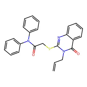 2-(4-oxo-3-prop-2-enylquinazolin-2-yl)sulfanyl-N,N-diphenylacetamide structure