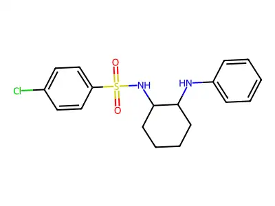 N-(2-anilinocyclohexyl)-4-chlorobenzenesulfonamide structure