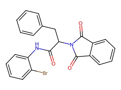 N-(2-bromophenyl)-2-(1,3-dioxoisoindol-2-yl)-3-phenylpropanamide structure