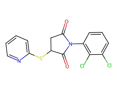 1-(2,3-Dichlorophenyl)-3-(pyridin-2-ylsulfanyl)pyrrolidine-2,5-dione structure