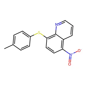 8-(4-Methylphenylthio)-5-nitroquinoline structure