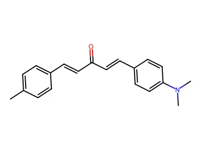 1-[4-(Dimethylamino)phenyl]-5-(4-methylphenyl)-1,4-pentadien-3-one structure