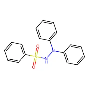 Benzenesulfonic acid, 2,2-diphenylhydrazide structure
