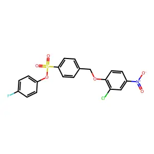 (4-Fluorophenyl) 4-[(2-chloro-4-nitrophenoxy)methyl]benzenesulfonate structure