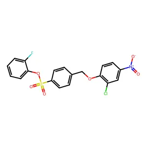 (2-Fluorophenyl) 4-[(2-chloro-4-nitrophenoxy)methyl]benzenesulfonate structure