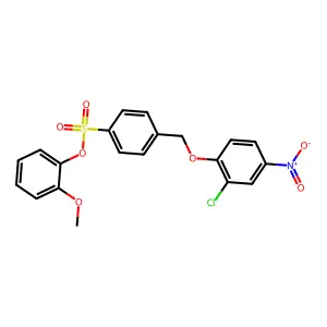(2-Methoxyphenyl) 4-[(2-chloro-4-nitrophenoxy)methyl]benzenesulfonate structure