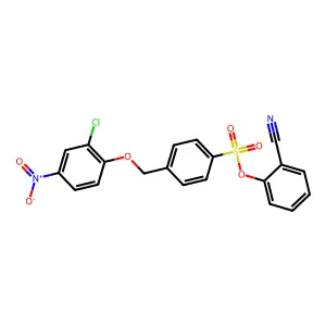 (2-Cyanophenyl) 4-[(2-chloro-4-nitrophenoxy)methyl]benzenesulfonate structure