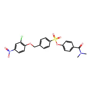 [4-(dimethylcarbamoyl)phenyl] 4-[(2-chloro-4-nitrophenoxy)me structure