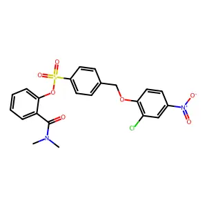 [2-(dimethylcarbamoyl)phenyl] 4-[(2-chloro-4-nitrophenoxy)me structure