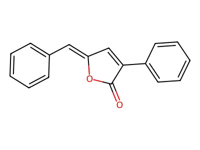 (5Z)-5-benzylidene-3-phenylfuran-2-one structure