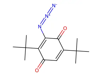3-Azido-2,5-ditert-butylcyclohexa-2,5-diene-1,4-dione structure