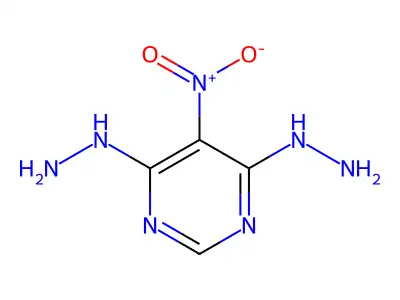 (6-Hydrazinyl-5-nitropyrimidin-4-yl)hydrazine structure