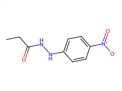 Propionic acid, 2-(p-nitrophenyl)hydrazide structure