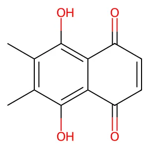 5,8-Dihydroxy-6,7-dimethylnaphthalene-1,4-dione structure