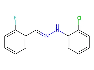 2-fluorobenzenecarbaldehyde N-(2-chlorophenyl)hydrazone structure