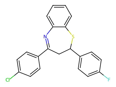 4-(4-Chlorophenyl)-2-(4-fluorophenyl)-2,3-dihydro-1,5-benzothiazepine structure