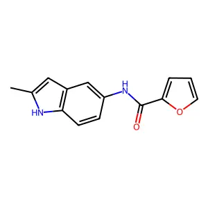 N-(2-methyl-1H-indol-5-yl)furan-2-carboxamide structure