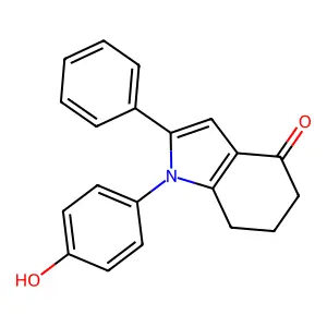 1-(4-Hydroxyphenyl)-2-phenyl-5,6,7-trihydroindol-4-one structure