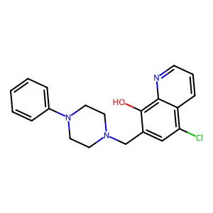 5-Chloro-7-[(4-phenylpiperazin-1-yl)methyl]quinolin-8-ol structure