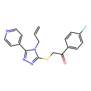 2-{[4-allyl-5-(4-pyridinyl)-4H-1,2,4-triazol-3-yl]sulfanyl}-1-(4-fluorophenyl)ethanone structure