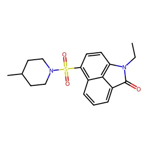 1-ethyl-6-((4-methylpiperidin-1-yl)sulfonyl)benzo[cd]indol-2(1H)-one structure