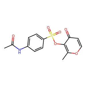2-methyl-4-oxo-4H-pyran-3-yl 4-(acetylamino)benzenesulfonate structure