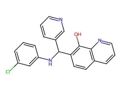 7-{[(3-Chlorophenyl)amino](pyridin-3-yl)methyl}quinolin-8-ol structure
