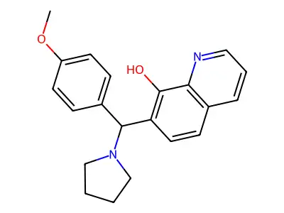 7-[(4-Methoxyphenyl)(pyrrolidin-1-yl)methyl]quinolin-8-ol structure