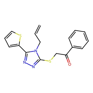 2-((4-Allyl-5-(2-thienyl)-4H-1,2,4-triazol-3-YL)thio)-1-phenylethanone structure