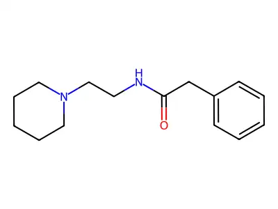 2-phenyl-N-(2-piperidin-1-ylethyl)acetamide structure