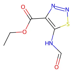 Ethyl 5-formamido-1,2,3-thiadiazole-4-carboxylate structure