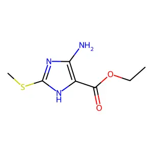 ethyl 4-amino-2-methylsulfanyl-1H-imidazole-5-carboxylate structure