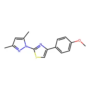 2-(3,5-dimethyl-1H-pyrazol-1-yl)-4-(4-methoxyphenyl)-1,3-thiazole structure