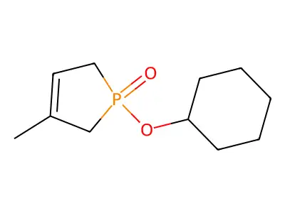 3-Phospholene, 1-(cyclohexyloxy)-3-methyl-, 1-oxide structure