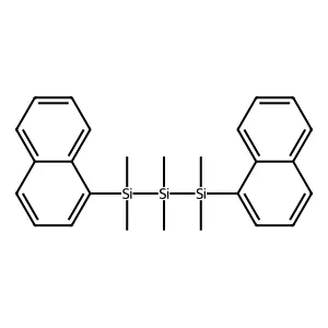 Trisilane, 1,1,2,2,3,3-hexamethyl-1,3-di-1-naphthalenyl- structure