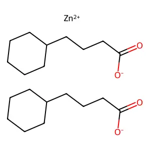 Zinc cyclohexanebutyrate dihydrate structure