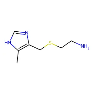 4-(((2-Aminoethyl)thio)methyl)-5-methylimidazole structure