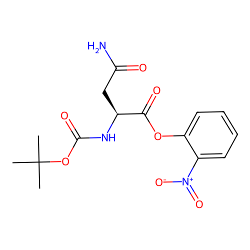 Boc-Asn-o-nitrophenyl ester structure