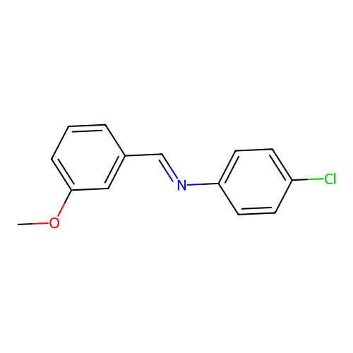 4-chloro-N-[(E)-(3-methoxyphenyl)methylidene]aniline structure